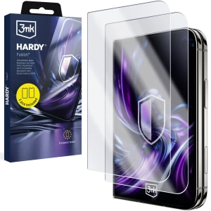Szkło hybrydowe, 3mk Hardy Fusion do iPhone Duo, 2 sztuki