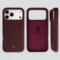 Silikonowe etui z pierścieniem magnetycznym Bizon Soft Case Magnetic do iPhone 18 Pro Max / 17 Pro Max, burgundowe (5/8)