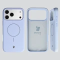 Silikonowe etui z pierścieniem magnetycznym Bizon Soft Case Magnetic do iPhone 18 Pro Max / 17 Pro Max, jasnoniebieskie (5/8)