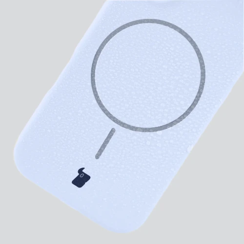 Silikonowe etui z pierścieniem magnetycznym Bizon Soft Case Magnetic do iPhone 18 Pro Max / 17 Pro Max, jasnoniebieskie (7/8)