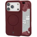 Silikonowe etui z pierścieniem magnetycznym Bizon Soft Case Magnetic do iPhone 18 Pro / 17 Pro, burgundowe (1/8)