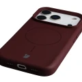 Silikonowe etui z pierścieniem magnetycznym Bizon Soft Case Magnetic do iPhone 18 Pro / 17 Pro, burgundowe (3/8)