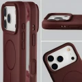 Silikonowe etui z pierścieniem magnetycznym Bizon Soft Case Magnetic do iPhone 18 Pro / 17 Pro, burgundowe (6/8)