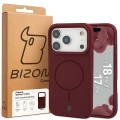 Silikonowe etui z pierścieniem magnetycznym Bizon Soft Case Magnetic do iPhone 18 Pro / 17 Pro, burgundowe (8/8)