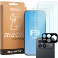 3x Szkło hartowane + szybka na aparat Bizon Glass Clear Pack do Xiaomi POCO F9 Pro (1/6)