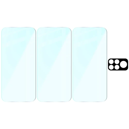 3x Szkło hartowane + szybka na aparat Bizon Glass Clear Pack do Xiaomi POCO F9 Pro (6/6)