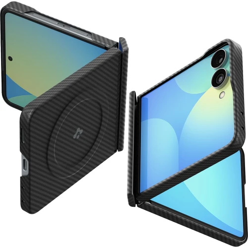 Etui Spigen Air Skin Aramid Mag do MagSafe do Galaxy Z Flip8, czarne