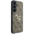 Etui Guess Leather 4G Metal Logo do Galaxy S26 FE, brązowe