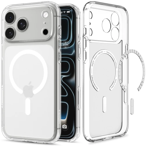 Etui Spigen Ultra Hybrid Mag do MagSafe do iPhone 18 Pro, półprzezroczysto-białe (7/16)