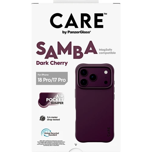 Etui CARE by Panzerglass Samba Case do iPhone 18 Pro / 17 Pro do MagSafe, wiśniowe (3/6)