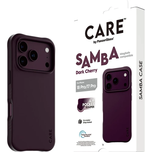 Etui CARE by Panzerglass Samba Case do iPhone 18 Pro / 17 Pro do MagSafe, wiśniowe (6/6)