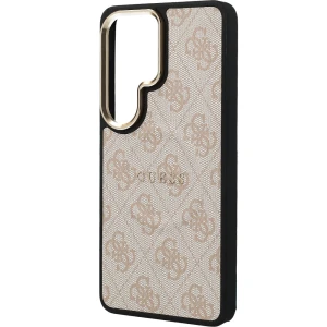 OUTLET: Etui Guess Hardcase Leather Logo MagSafe do Galaxy S26 Ultra, różowe Classic Logo Guess
