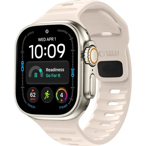 Pasek Tech-Protect Silicone Line, Apple Watch 49/46/45/44 mm, beżowe (1/8)