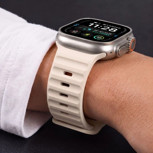 Pasek Tech-Protect Silicone Line, Apple Watch 49/46/45/44 mm, beżowe (5/8)