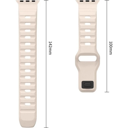 Pasek Tech-Protect Silicone Line, Apple Watch 49/46/45/44 mm, beżowe (7/8)