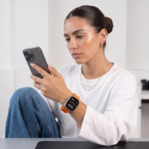 Pasek Tech-Protect Silicone Line, Apple Watch 49/46/45/44 mm, pomarańczowy (3/9)