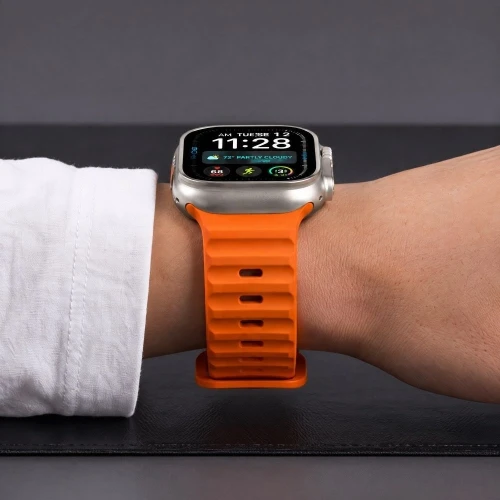 Pasek Tech-Protect Silicone Line, Apple Watch 49/46/45/44 mm, pomarańczowy (5/9)