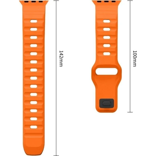 Pasek Tech-Protect Silicone Line, Apple Watch 49/46/45/44 mm, pomarańczowy (8/9)