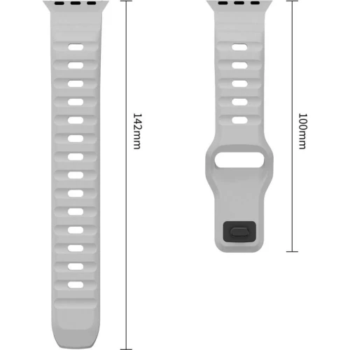 Pasek Tech-Protect Silicone Line, Apple Watch 49/46/45/44 mm, szary (8/9)