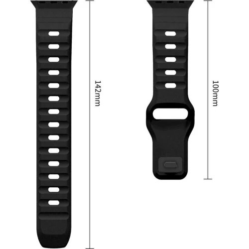 Pasek Tech-Protect Silicone Line, Apple Watch 49/46/45/44 mm, czarny (7/8)