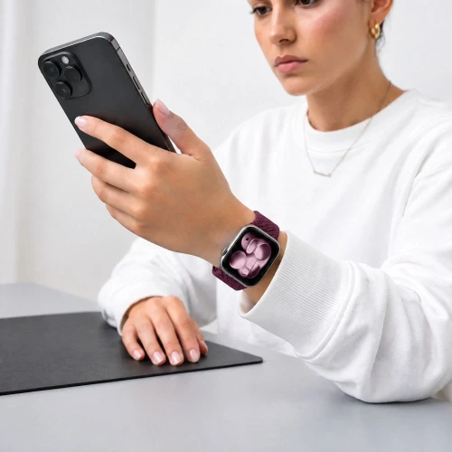 Pasek Tech-Protect Nylonmag do Apple Watch 38/40/41/42 mm, burgundowy (4/8)