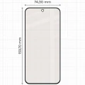 Matowe szkło hartowane Bizon Glass Matte do Xiaomi Redmi Note 17 Pro 5G / Pro Max 5G, czarna ramka (2/4)