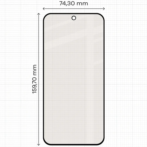Matowe szkło hartowane Bizon Glass Matte do Xiaomi Redmi Note 17 Pro 5G / Pro Max 5G, czarna ramka (2/4)