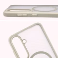 Etui z pierścieniem magnetycznym + szkło hartowane Bizon MatteO Pack do Galaxy S26 FE / S25 FE, przydymione-beżowe (5/9)