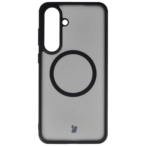 Etui z pierścieniem magnetycznym + szkło hartowane Bizon MatteO Pack do Galaxy S26 FE / S25 FE, przydymione-czarne (2/9)