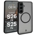 Etui z pierścieniem magnetycznym + szkło hartowane Bizon MatteO Pack do Galaxy S26 FE / S25 FE, przydymione-czarne (3/9)