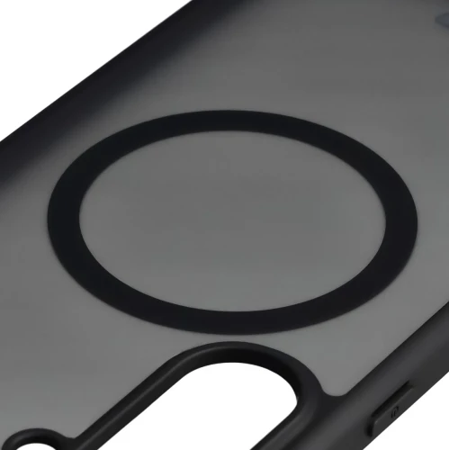 Etui z pierścieniem magnetycznym + szkło hartowane Bizon MatteO Pack do Galaxy S26 FE / S25 FE, przydymione-czarne (4/9)