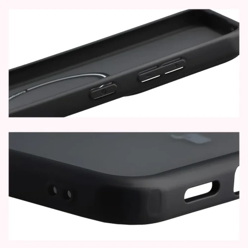 Etui z pierścieniem magnetycznym + szkło hartowane Bizon MatteO Pack do Galaxy S26 FE / S25 FE, przydymione-czarne (6/9)