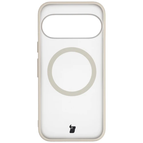 Etui z pierścieniem magnetycznym + szkło hartowane Bizon MatteO Pack do Google Pixel 11 Pro XL / 10 Pro XL, przydymione-beżowe (2/9)