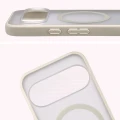 Etui z pierścieniem magnetycznym + szkło hartowane Bizon MatteO Pack do Google Pixel 11 Pro XL / 10 Pro XL, przydymione-beżowe (5/9)