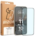 Etui z pierścieniem magnetycznym + szkło hartowane Bizon MatteO Pack do Google Pixel 11 Pro XL / 10 Pro XL, przydymione-beżowe (9/9)