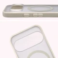 Etui z pierścieniem magnetycznym + szkło hartowane Bizon MatteO Pack do Google Pixel 11 / 11 Pro / 10 / 10 Pro, przydymione-beżowe (5/9)