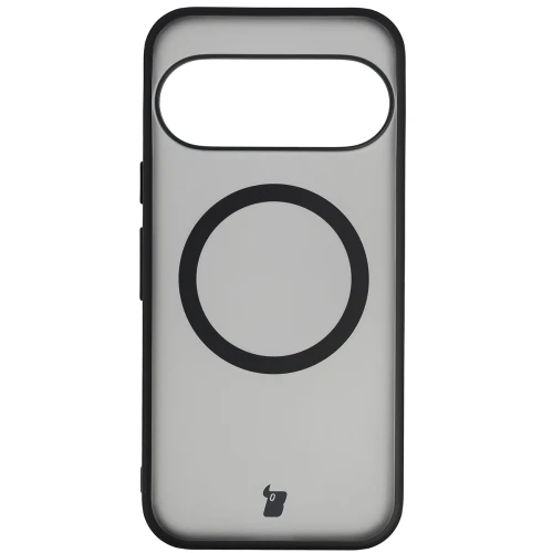 Etui z pierścieniem magnetycznym + szkło hartowane Bizon MatteO Pack do Google Pixel 11 / 11 Pro / 10 / 10 Pro, przydymione-czarne (2/9)