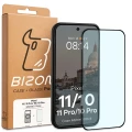 Etui z pierścieniem magnetycznym + szkło hartowane Bizon MatteO Pack do Google Pixel 11 / 11 Pro / 10 / 10 Pro, przydymione-czarne (9/9)