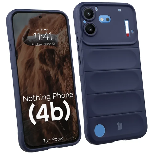 Pancerne etui + szkło hartowane Bizon Tur Pack do Nothing Phone (4b), granatowe (3/10)