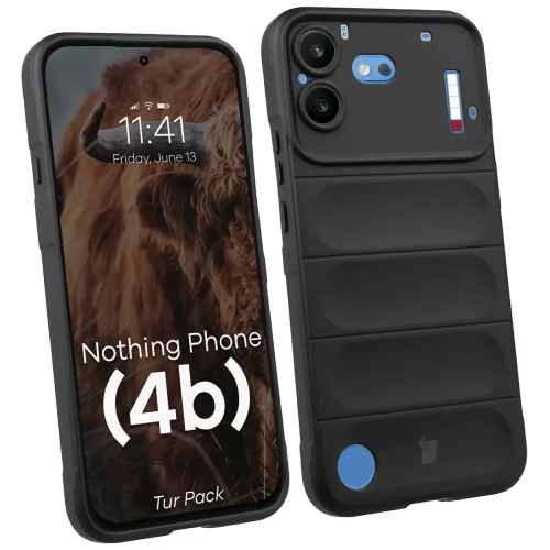 Pancerne etui + szkło hartowane Bizon Tur Pack do Nothing Phone (4b), czarne (3/10)