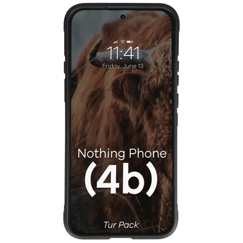 Pancerne etui + szkło hartowane Bizon Tur Pack do Nothing Phone (4b), czarne (6/10)