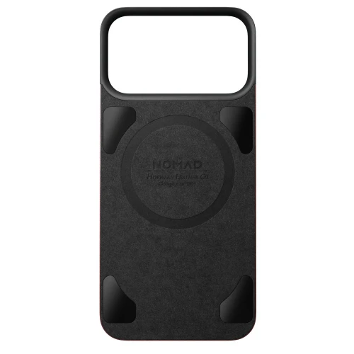 Skórzane etui Nomad Magnetic Leather Back Horween Series do MagSafe do iPhone 18 Pro Max / 17 Pro Max, burgundowe (3/8)