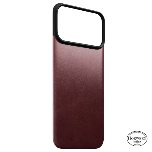 Skórzane etui Nomad Magnetic Leather Back Horween Series do MagSafe do iPhone 18 Pro Max / 17 Pro Max, burgundowe (6/8)
