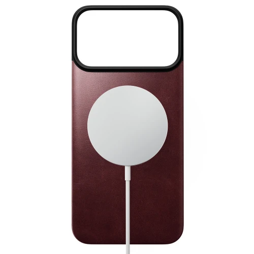 Skórzane etui Nomad Magnetic Leather Back Horween Series do MagSafe do iPhone 18 Pro Max / 17 Pro Max, burgundowe (7/8)
