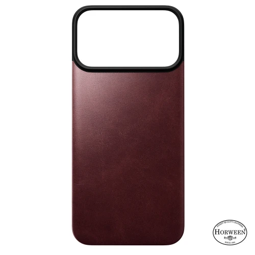 Skórzane etui Nomad Magnetic Leather Back Horween Series do MagSafe do iPhone 18 Pro Max / 17 Pro Max, burgundowe (8/8)