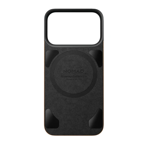 Skórzane etui Nomad Magnetic Leather Back Horween Series do MagSafe do iPhone 18 Pro / 17 Pro, jasnobrązowe (3/8)