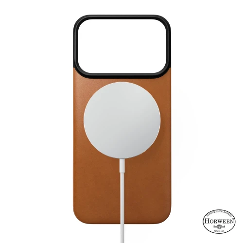Skórzane etui Nomad Magnetic Leather Back Horween Series do MagSafe do iPhone 18 Pro / 17 Pro, jasnobrązowe (5/8)