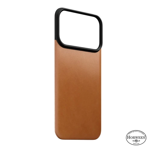 Skórzane etui Nomad Magnetic Leather Back Horween Series do MagSafe do iPhone 18 Pro / 17 Pro, jasnobrązowe (6/8)