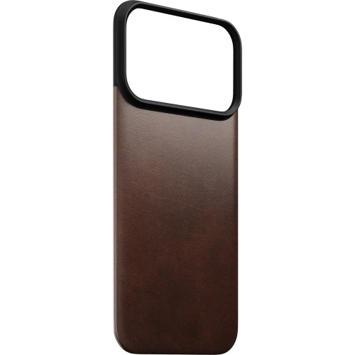 Skórzane etui Nomad Magnetic Leather Back Horween Series do MagSafe do iPhone 18 Pro / 17 Pro, rustykalne brązowe (1/8)