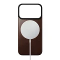 Skórzane etui Nomad Magnetic Leather Back Horween Series do MagSafe do iPhone 18 Pro / 17 Pro, rustykalne brązowe (7/8)